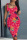 Red Sexy Casual Print Basic U Neck Vest Dress Dresses
