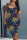 Tibetan Blue Sexy Casual Print Basic U Neck Vest Dress Dresses