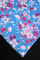 Blue Elegant Print Patchwork Square Collar Printed Dress Plus Size Dresses