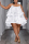 White Plus Size Sexy Sweet Cute Solid Flounce Spaghetti Strap Ball Gown