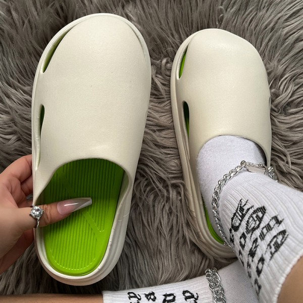 White Casual Hollowed Out Patchwork Solid Color Round Comfortable Shoes