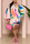 Pink Casual Sweet Cute Simplicity Not Positioning Printed Basic Printing Off the Shoulder Ball Gown Dresses