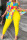 Yellow Casual Print Patchwork Slit Oblique Collar Short Sleeve Two Pieces