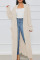 Coffee Casual Solid Patchwork Outerwear