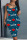 Navy Blue Sexy Casual Print Basic U Neck Vest Dress Dresses