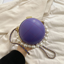 Purple Casual Patchwork Pearl Bags