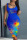 Blue Orange Casual Print Basic U Neck Vest Dress Dresses