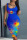 Blue Yellow Sexy Casual Print Basic U Neck Vest Dress Dresses