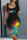 Black Yellow Casual Print Basic U Neck Vest Dress Dresses