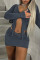 Blue Sexy Solid Patchwork Asymmetrical V Neck Long Sleeve Two Pieces