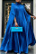 Green Casual Solid Patchwork Turtleneck Straight Dresses