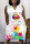 White Casual Print Basic V Neck Sleeveless Dress Dresses