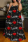 Red Casual Street Print Patchwork Spaghetti Strap Sling Dress Dresses