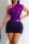 Purple Sexy Solid Patchwork Oblique Collar Sleeveless Two Pieces