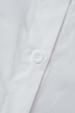 Black Casual Solid Basic Shirt Collar Tops