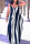 Tibetan Blue Sexy Casual Print Backless Spaghetti Strap Long Dress Dresses