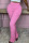 Pink Casual Solid Patchwork Skinny High Waist Pencil Solid Color Bottoms