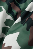 Camouflage Casual Street Print Camouflage Print Patchwork Straight Low Waist Full Print Bottoms