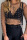 Black Sexy Solid Patchwork See-through Beading O Neck Tops