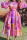 Rose Red Elegant Print Patchwork Mandarin Collar Printed Dress Dresses