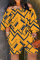 Yellow Casual Basis Not Positioning Printed Printing Off the Shoulder Loose Jumpsuits