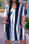 Blue White Casual Print Patchwork V Neck Printed Dress Dresses