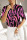 Black Casual Street Print Patchwork Buckle Mandarin Collar Tops