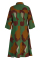 Blue Yellow Fashion Casual Print Patchwork Turndown Collar Shirt Dress