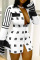 White Black Casual Print Patchwork Turndown Collar Shirt Dress Dresses