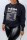 Black Street Print Patchwork Letter O Neck Tops