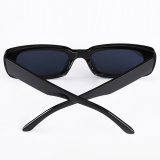 Black Casual Print Solid Patchwork Sunglasses