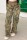Khaki Casual Print Patchwork Regular High Waist Conventional Full Print Trousers