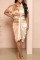 Apricot Casual Solid Patchwork Contrast Turndown Collar Short Sleeve Dress Dresses