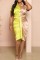 Yellow Casual Solid Patchwork Contrast Turndown Collar Short Sleeve Dress Dresses
