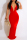 Red Sexy Solid Backless V Neck Long Dress Dresses