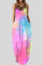 Pink Sexy Print Patchwork Spaghetti Strap Printed Dress Dresses