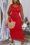 Red Sexy Fashion Tight Sleeveless Dress
