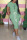 Light Green Casual Print Patchwork O Neck T-shirt Dress Dresses