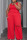 Red Casual Solid Hollowed Out Patchwork U Neck Plus Size Two Pieces