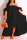 Black Casual Solid Patchwork Asymmetrical Off the Shoulder Straight Dresses