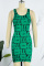Green Sexy Casual Print Basic U Neck Vest Dress Dresses