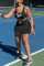 White Casual Sportswear Print Hollowed Out Patchwork Fold U Neck Two Pieces