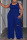 Deep Blue Casual Solid Hollowed Out Patchwork U Neck Plus Size Two Pieces
