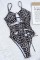 Leopard Print Sexy Print Leopard Bandage Hollowed Out Backless Swimwears (With Paddings)
