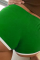 Green Casual Print Draw String Skinny High Waist Pencil Positioning Print Bottoms