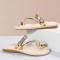Champagne Fashion Casual Patchwork Rhinestone Round Comfortable Shoes