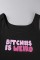 Pink Casual Letter Print Basic U Neck Sleeveless Two Pieces