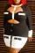 Black Sexy Casual Patchwork Hollowed Out Contrast O Neck Long Sleeve Dresses