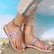 Champagne Fashion Casual Patchwork Rhinestone Round Comfortable Shoes