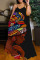Pink Casual Street Print Patchwork Spaghetti Strap Sling Dress Dresses